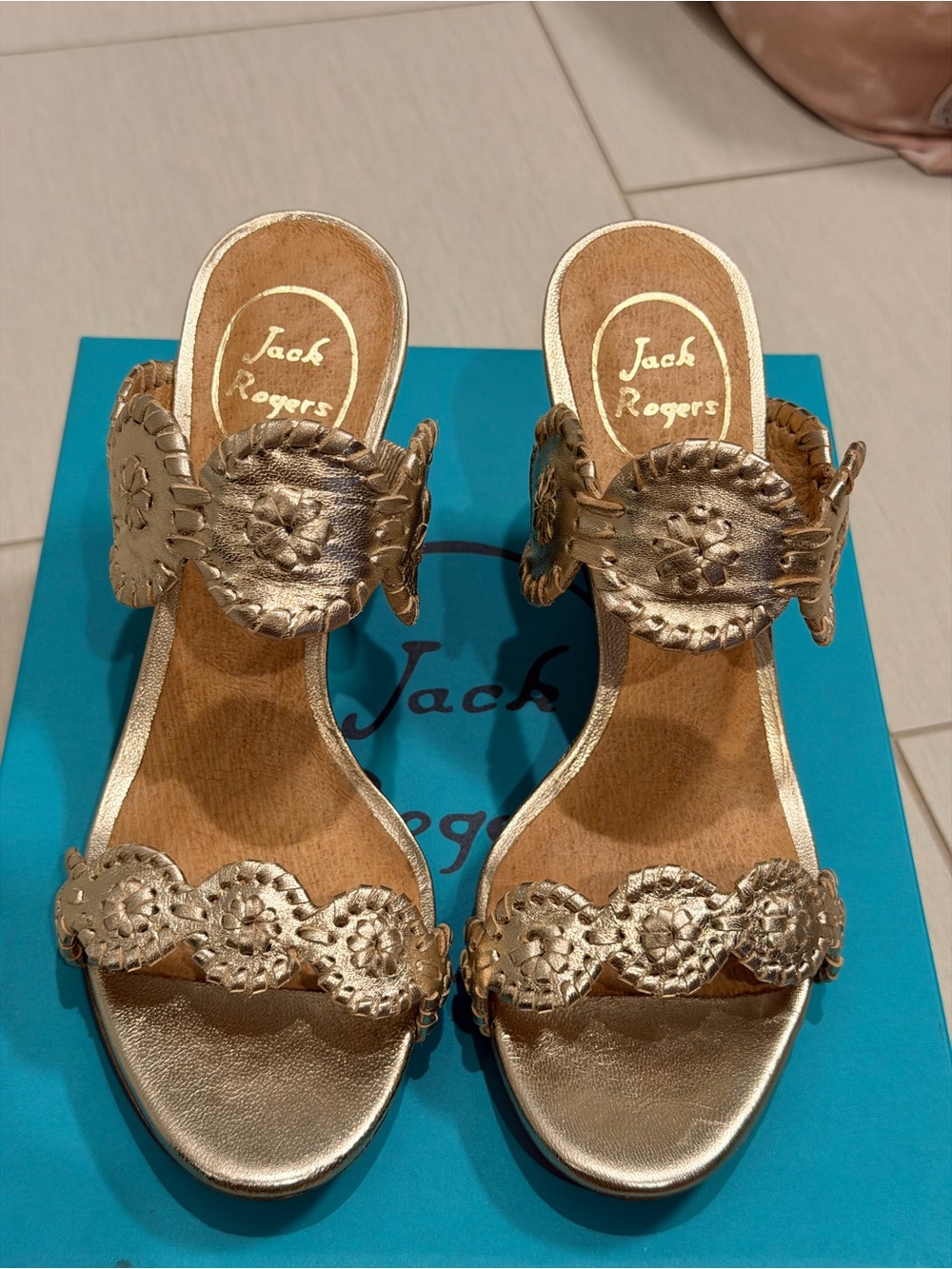Jack Rogers Luccia Wedges - Platinum - 7.5